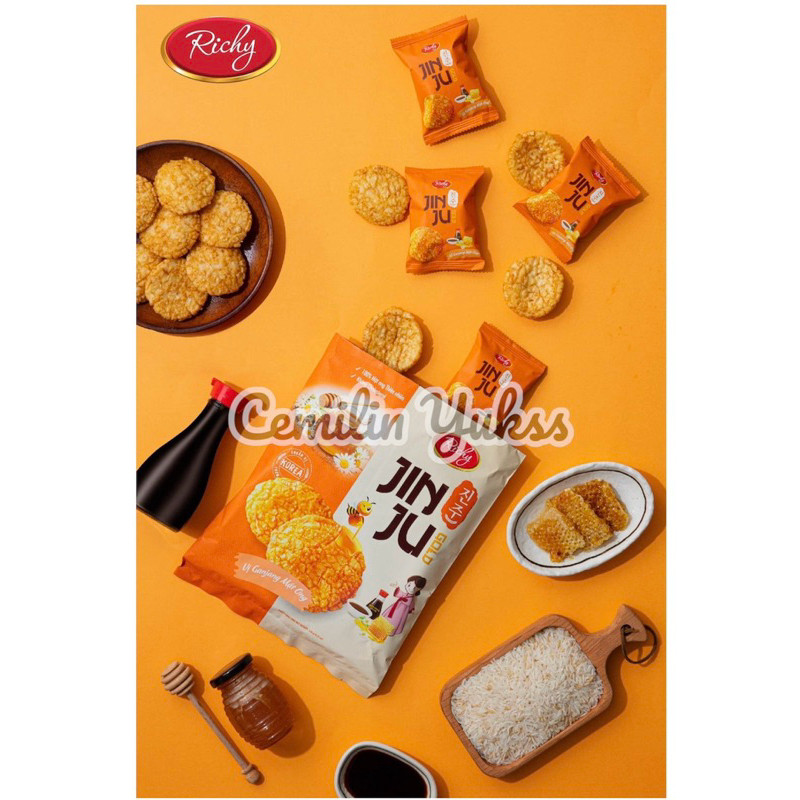 

AYOOOLLARIZSS!! Richy Jinju Rice Crackers 134,4g Honey Rice Crackers BBQ Pink Seasalt Rice Crackers