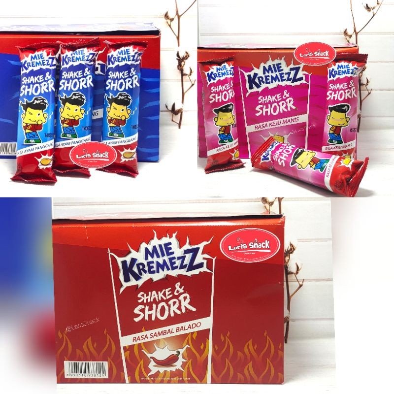 

AYOOOLLARIZSS!! Snack Mie Kremez Shorr Sor 1 box isi 20 pcs
