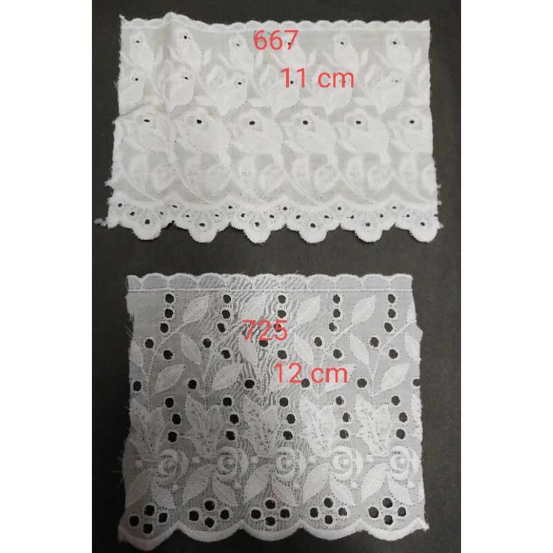 Renda bordir katun lebar renda mukena renda access baju renda katun putih