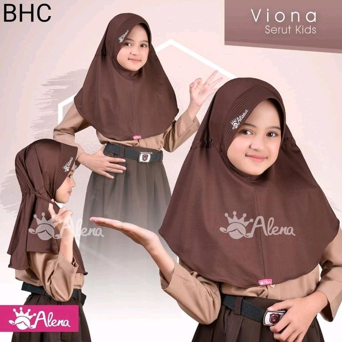murah- Hijab serut anak Alena kerudung sekolah Kerudung Instan Muslim