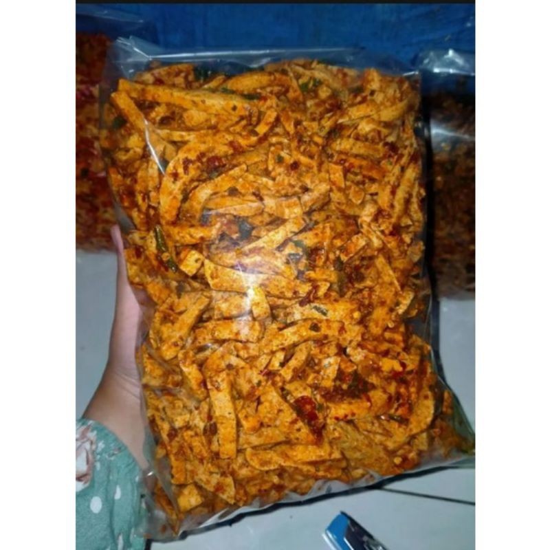 

Dapur Joglo Basreng Pedas Daun Jeruk 1/2Kg 500Gr Basreng Stik /Bastik Pedas Daun Jeruk Basreng