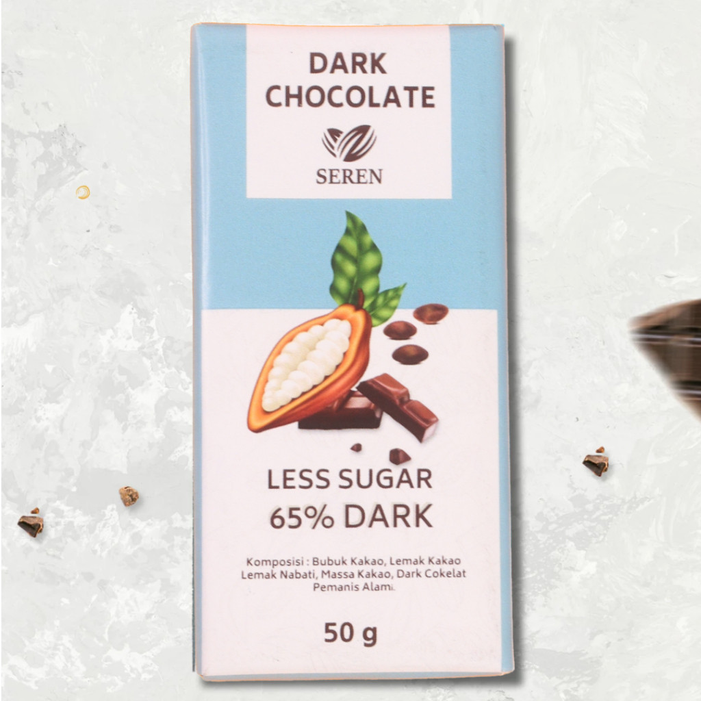 

Dapur Joglo Dark Coklat Bar Rendah Gula (+ Pemanis Alami) - Cokelat Hitam Manis Tanpa Susu