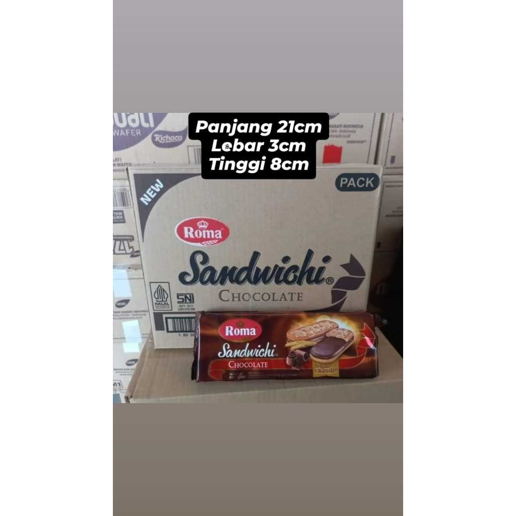 

Dapur Joglo Roma Sandwich 108 Gram 1 Dus Isi 24 Pcs