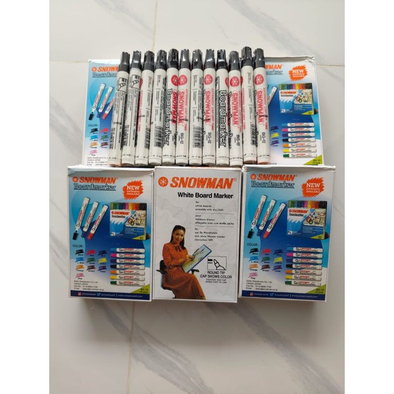 

UM1 Spidol Snowman Boardmarker BG-12 per BOX isi 12 pcs