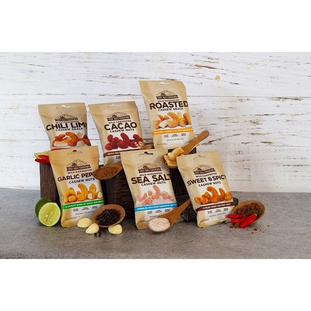 

Dapur Joglo East Bali Cashews - Yava Kacang Mente 35G - Cashew Nuts - Cacao / Sea Salt / Chili Lime