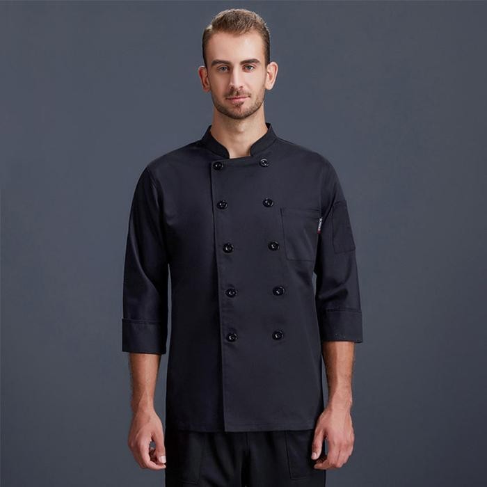 Terbaru Baju Koki Chef Seragam Koki Seragam Chef Lengan Panjang Pria Wanita Original