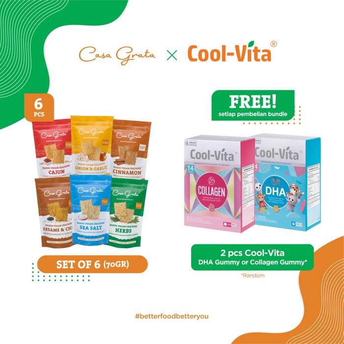 

EatFr3sh- 6 Packs - 70gr (6 Casa Grata Crackers - choose your own flavor)