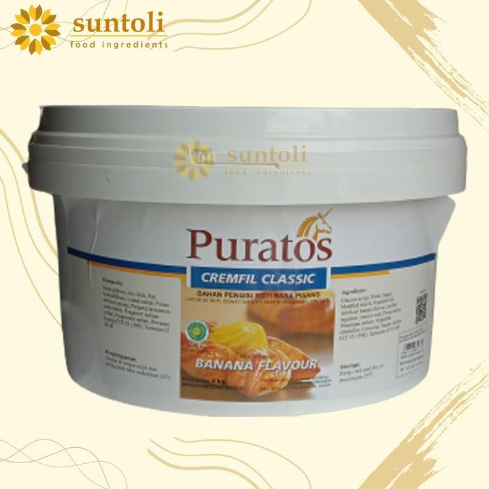 

EatFr3sh- PURATOS CREMFIL CLASSIC BANANA / Filling Siap Pakai Rasa Pisang - 5 kg