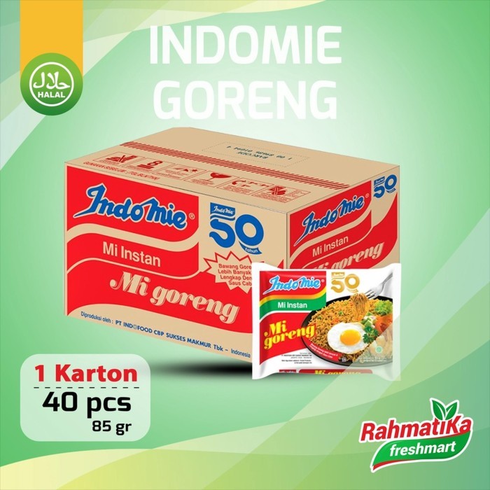 

EatFr3sh- Indomie Goreng 1 Dus Isi 40 pcs 85G