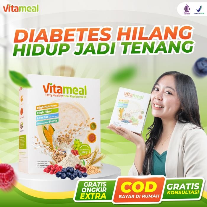 

EatFr3sh- VITAMEAL - Sereal Sehat Bantu Masalah Gula Darah Pengganti Makan Rendah Gula Nutrisi Makan