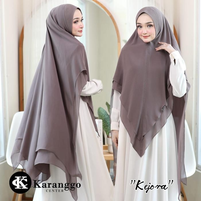 Hijmi- Hijab Khimar Syar'i Mewah Model Pari Lancip Depan Kimar Syari Jumbo Kejora by Karanggo