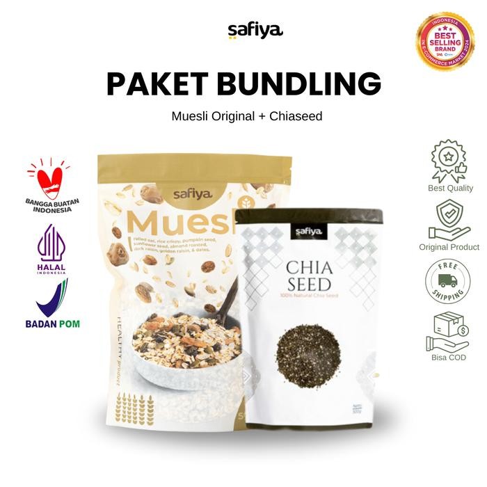 

EatFr3sh- [2 IN 1 PACKAGE] Paket Spesial Muesli Safiya + Chiaseed 250 gr Safiya