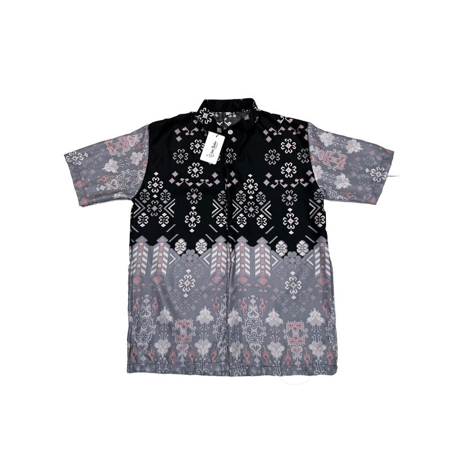 Zuhud- Baju Koko Pria Bahan Maxmara Motif Lebaran Bisa Couple Kemeja Koko Ayah Kondangan Terbaru