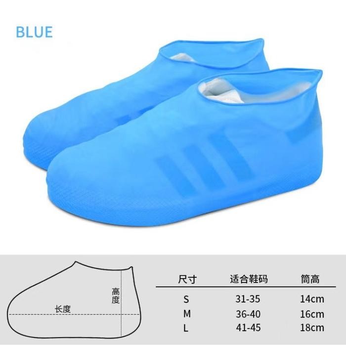 Diskon New Style Jas Hujan Sepatu Cover Anti Lair Cover Sepatu Waterproof Anti Licin Karet Anti Slip