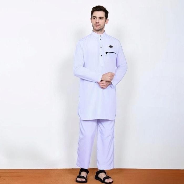 Zuhud- KOKO SETELAN POLOS LENGAN PANJANG - BAJU KURTA PAKISTAN SET CELANA - KOKO PRIA DEWASA -