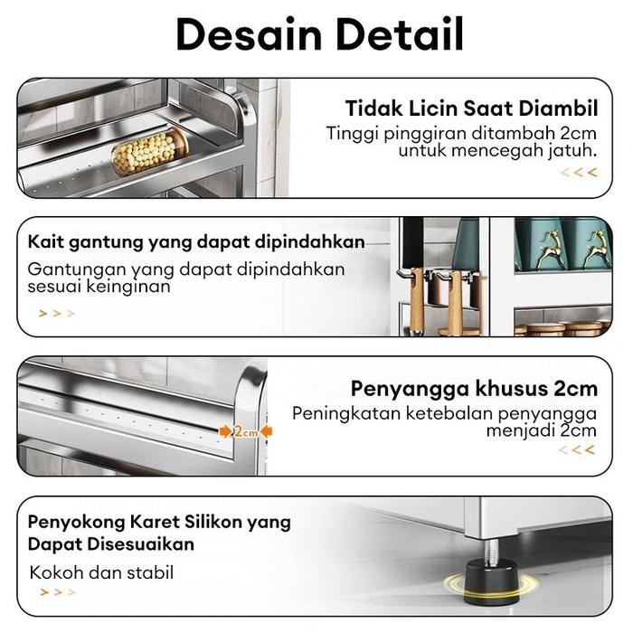 NEW PRODUK RAK DAPUR STAINLESS RAK BUMBU DAPUR RAK BUMBU STAINLESS STEEL RAK BUMBU DAPUR ESTETIK
