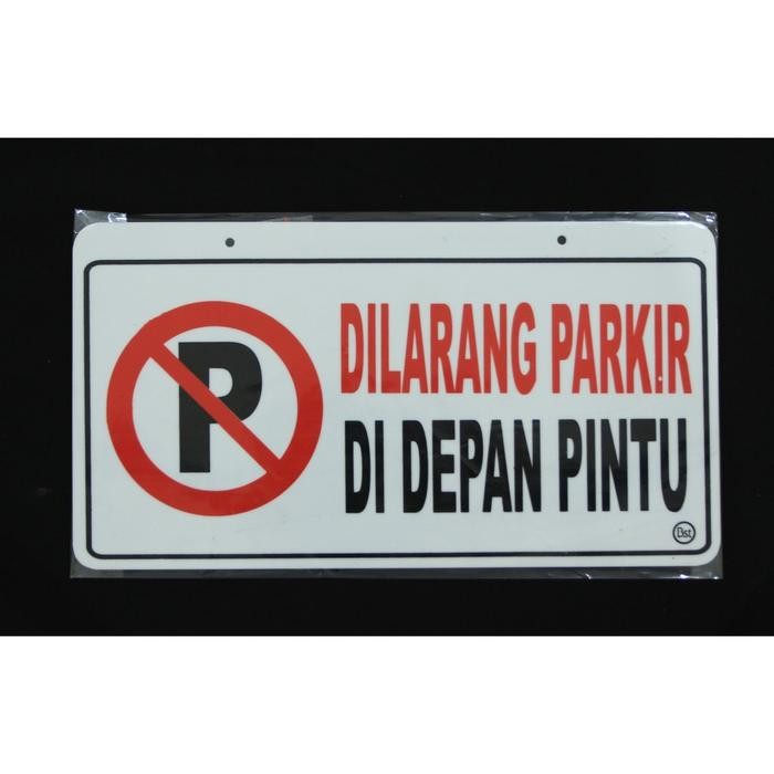 

No.OneBest- Papan Label Akrilik Tanda Dilarang Parkir Gantung Ukuran Besar