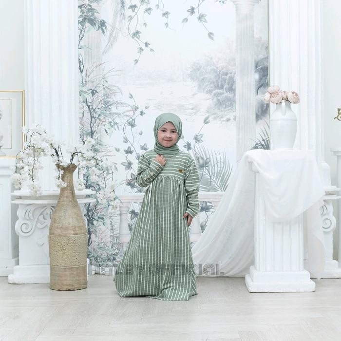 Modiq- gamis anak set pashmina/ jian kids gamis anak terbaru umur 3-13 tahun/ baju anak muslim