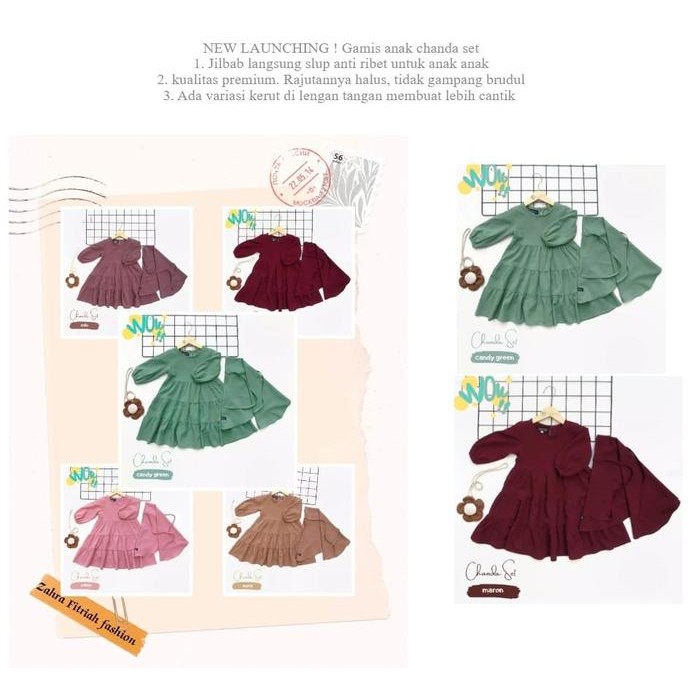 Modiq- Nasya Hijab Gamis Anak Perempuan USia 0-4 Tahun Chanda Set