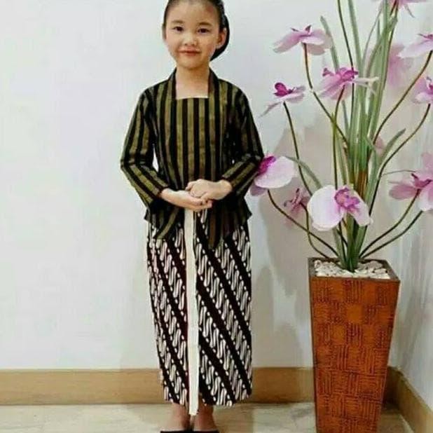 TERBARU SATU SET KEBAYA LURIK ANAK UMUR 0-12 TAHUN// BAJU ADAT JAWA