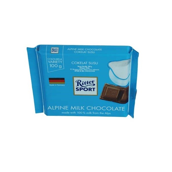 

RITTER SPORT ALPINE MILK CHO 100 GR