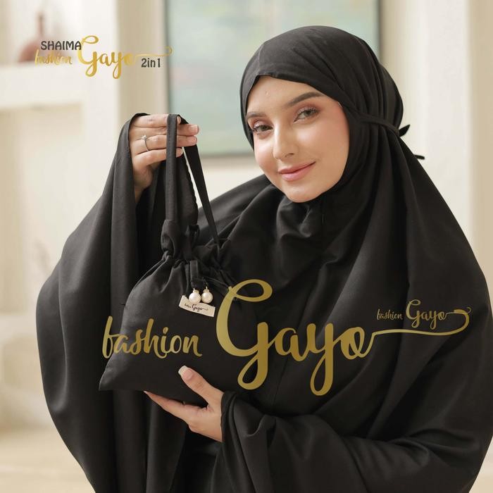Thameer- MukenaGayoOfficial - ShaimaSeries Mukena Dewasa Travelling Katun Polos 2in1 - Adem &
