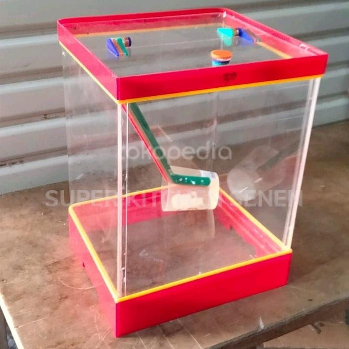 ready stok aquarium es buah 20 liter / tempat es buah bahan akrilik original