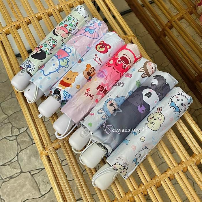 PAYUNG LIPAT KARAKTER KARTUN SNOOPY POOH SINCHAN SANRIO TOY STORY LUCU