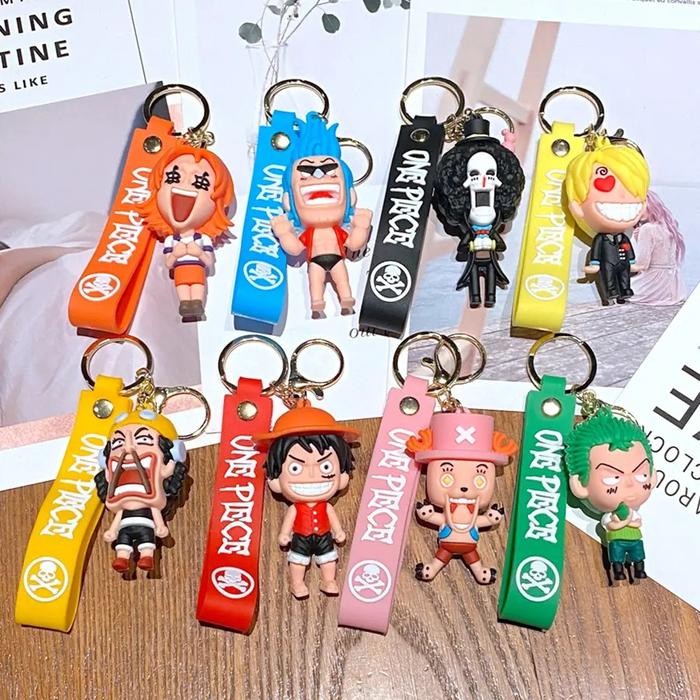 Tukuparty Gantungan Kunci Karakter One Piece Luffy Zoro Nami Chopper Keychain Premium Import (Gk027)