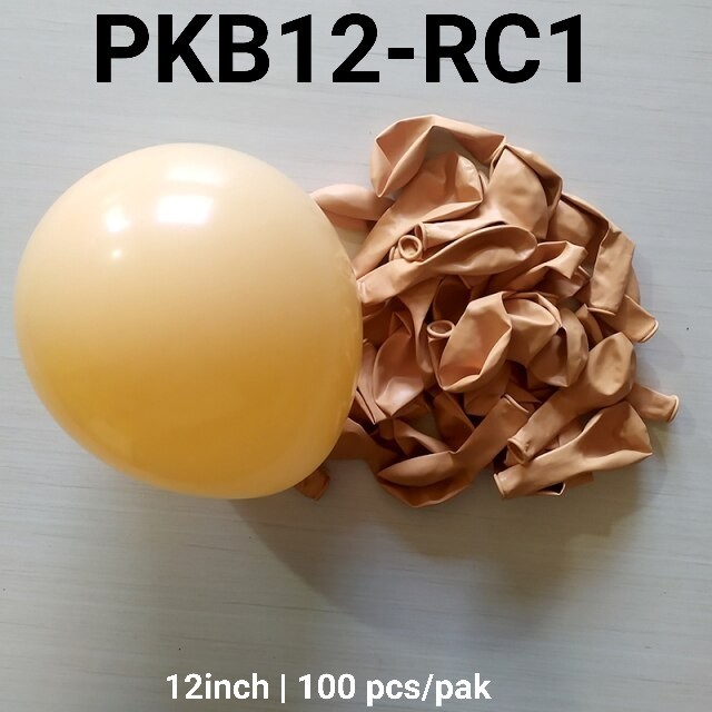 Tukuparty Pkb12-Rc1 Balon Latex 12Inch 100 Retro Vintage Krem Coklat Susu Jungle