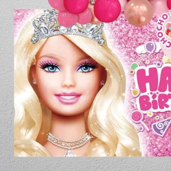 Tukuparty Backdrop Banner Barbie / Banner Tembok Dekorasi Ulang Tahun Barbie Ken