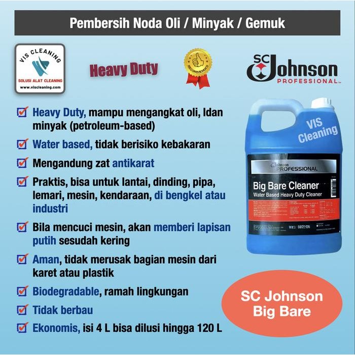 BIG BARE INDUSTRIAL CLEANER SC JOHNSON.