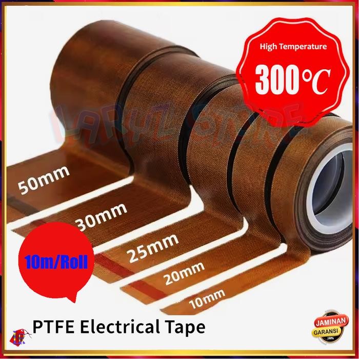 

Isolasi Lakban Tahan Anti Panas Teflon Tape 10M Solasi Selotip High Temp Insulation Ptfe 300