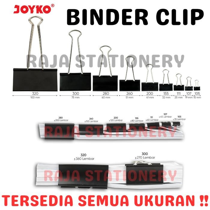 

Joyko Binder Clip 320 100Mm Jumbo / Klip Penjepit Kertas Besar Jumbo No.320 #Gratisongkir