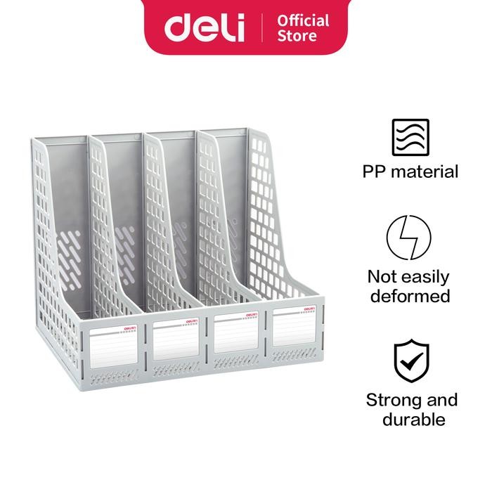 

Deli Rak Buku / Box File 4 Sekat Tahan Lama 33777 Desk #Gratisongkir