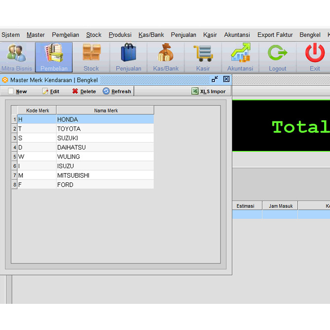 Software Aplikasi Bengkel mobil dan motor PLATINUM + PLUGIN