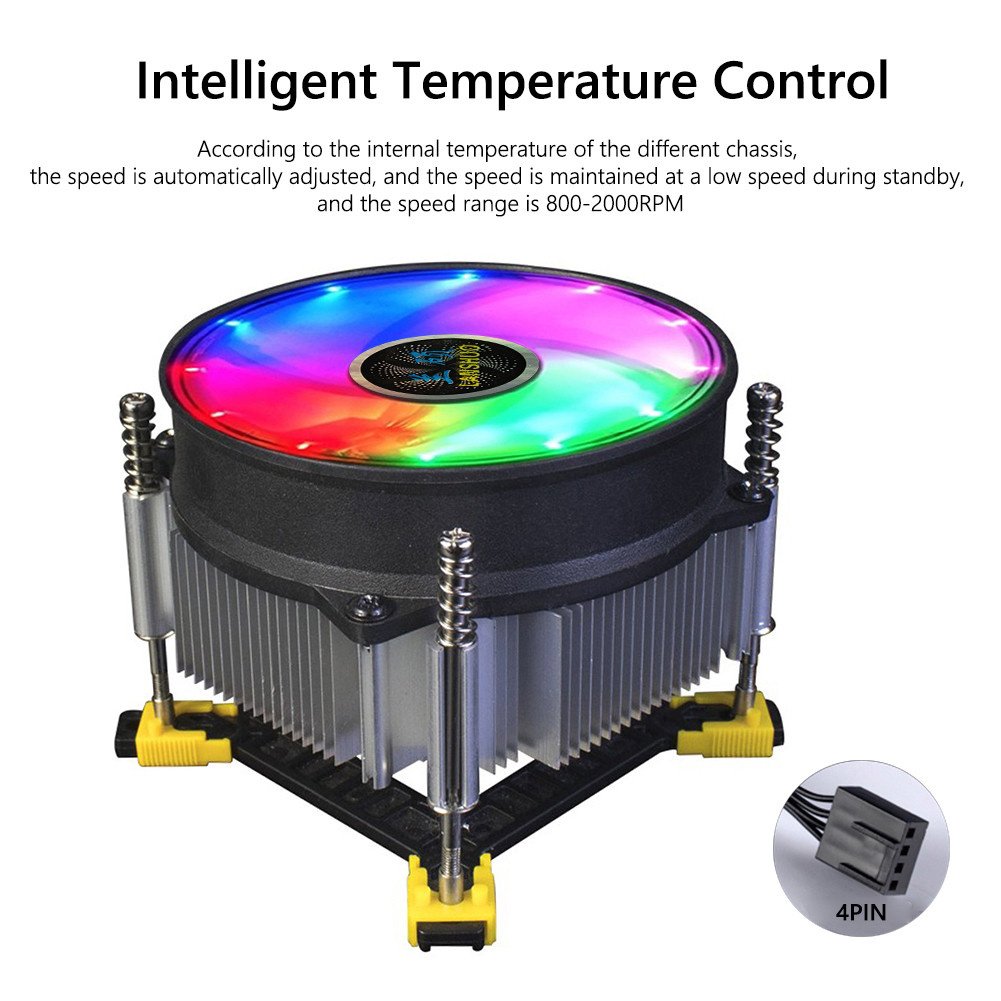 LED PC CPU Cooler Radiator Heatsink Copper Core / Aluminum 90mm Cooling Fan for Intel 1150 1151 1155