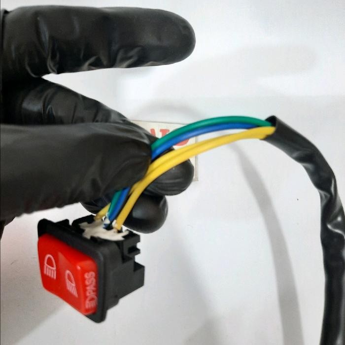 Saklar Tombol Hi Dim Pass Beam Beam Pass Aerox 155 Viet Merah