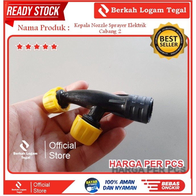 Nozzle Cabang 2 Titik Mata Sprayer Kepala Semprot Hama