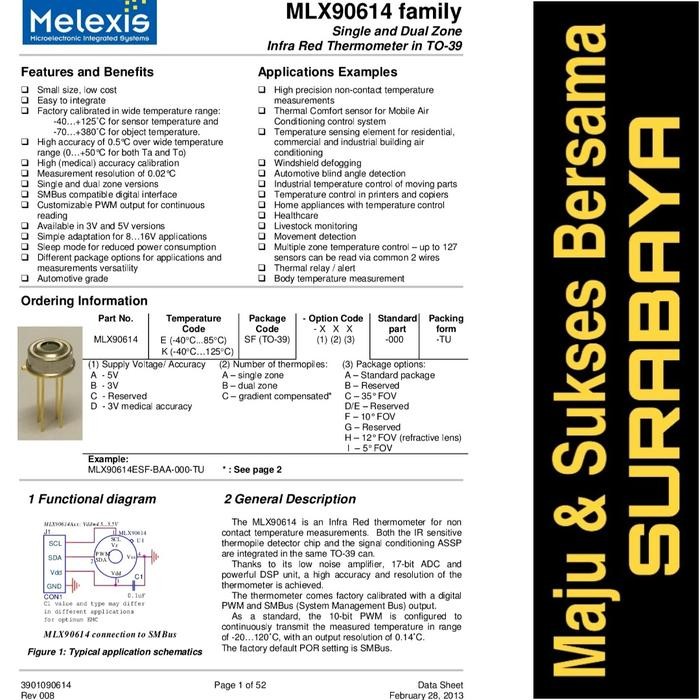 Buruan,. Gy-906 Gy-906-Bcc Infrared Temperature Sensor Mlx90614 Mlx90614Esf