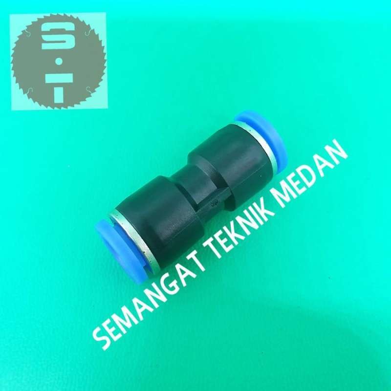 12mm SAMBUNGAN SELANG ANGIN AIR PU LURUS CONNECTOR PUSH IN 12 mm *