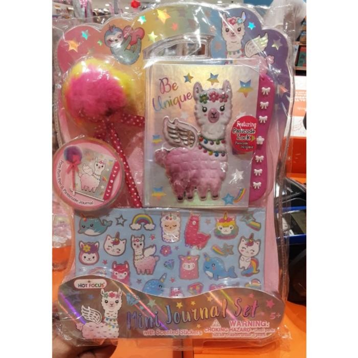 

CUCI GUDANG..!! SALE MAINAN: HOTFOCUS MINI JOURNAL SET LLAMA STATIONARY SET