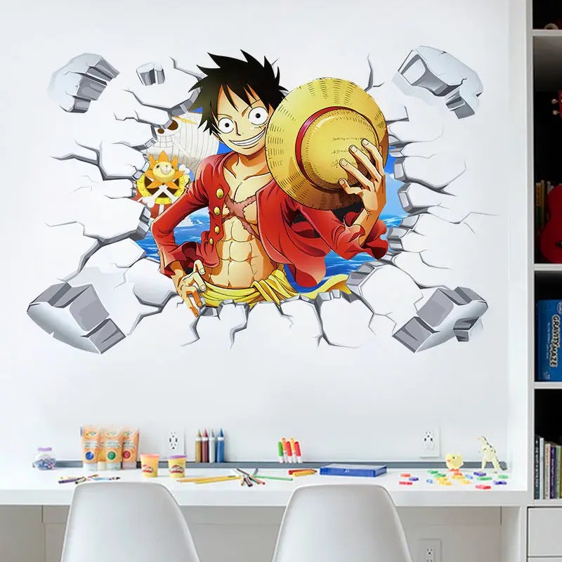 3D Anime Characters Wall Stickers Art Kindergarten Home Decor Vinyl Decorated Decals Boys Living