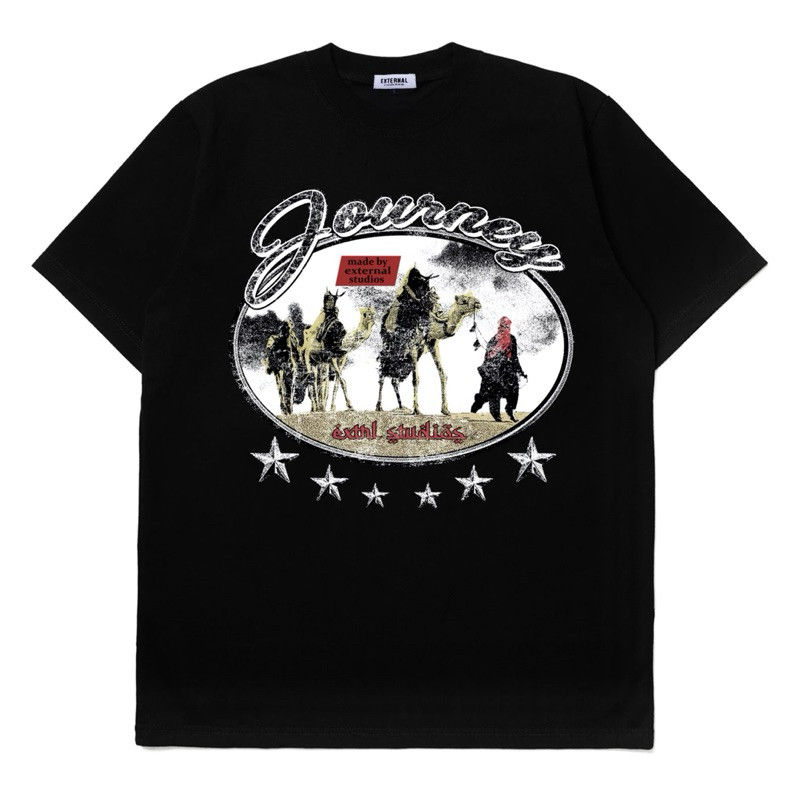 【Ori】External - Tshirt Oversize Kaos Pria Wanita Distro Unisex Katun 24s Journey