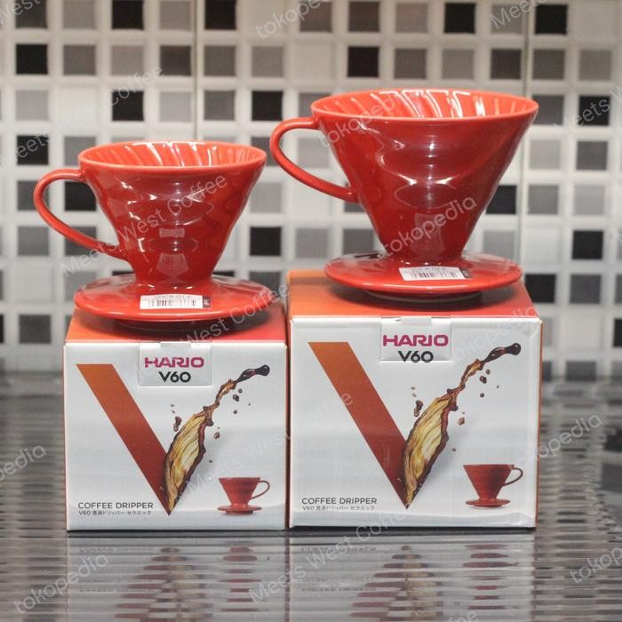 HARIO V60 DRIPPER CERAMIC RED