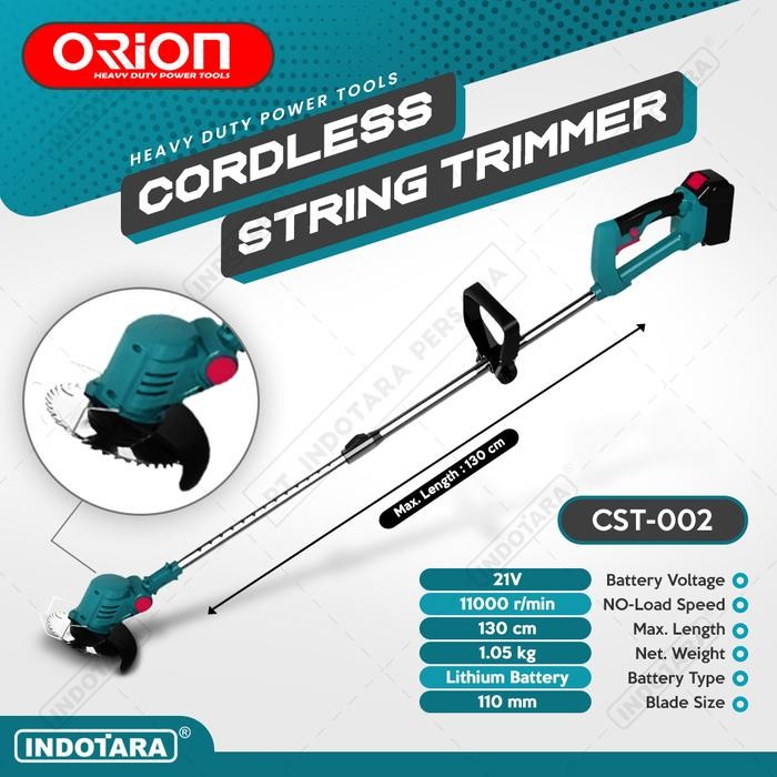 21V Mesin Potong Rumput Orion Cordless Grass Trimmer Pemotong Rumput Terlaris
