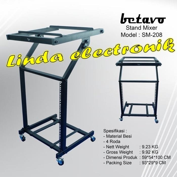 rak mixer betavo sm208 betavo sm 208 12u original