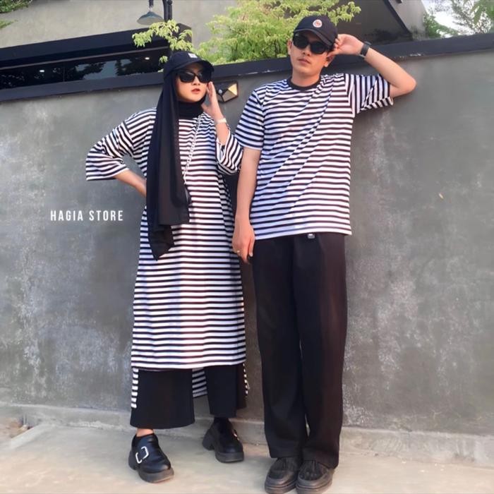 Jeje Couple By Hagia Sudah Sepasang Tunik Dan Kaos Pria Baju Combed Pasangan Panjang Asli 100%