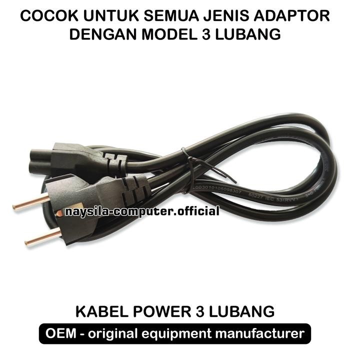 KABEL POWER ADAPTOR LAPTOP 3 LUBANG - KABEL POWER LAPTOP KABEL ADAPTOR