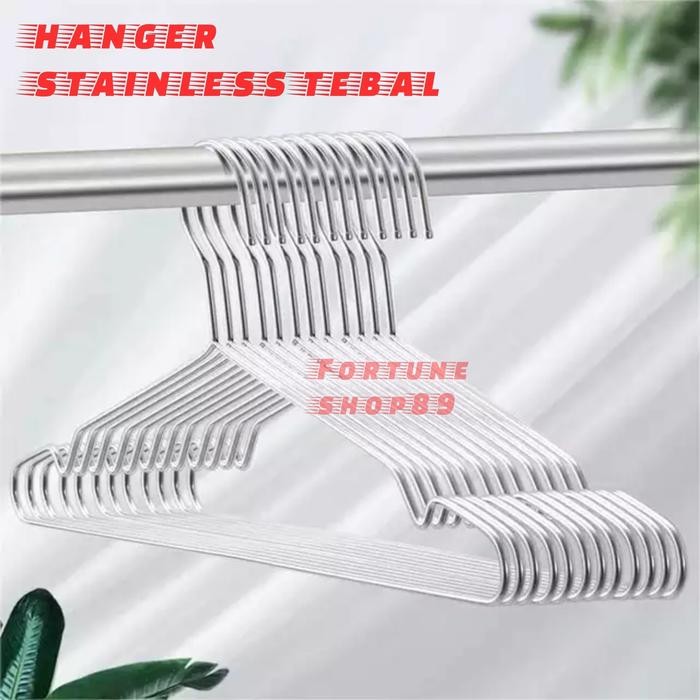 Hanger Baju Stainless Steel Gantungan Baju 42Cm dan 45cm